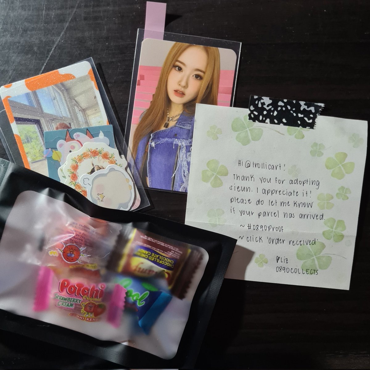 trollicart's tweet photo. sieun staydom arrived today! thank you so much for the smooth transaction, @0890COLLECTS! ang ganda rin ng packaging! 💌 #0890Proof https://t.co/KDs0H66lVK