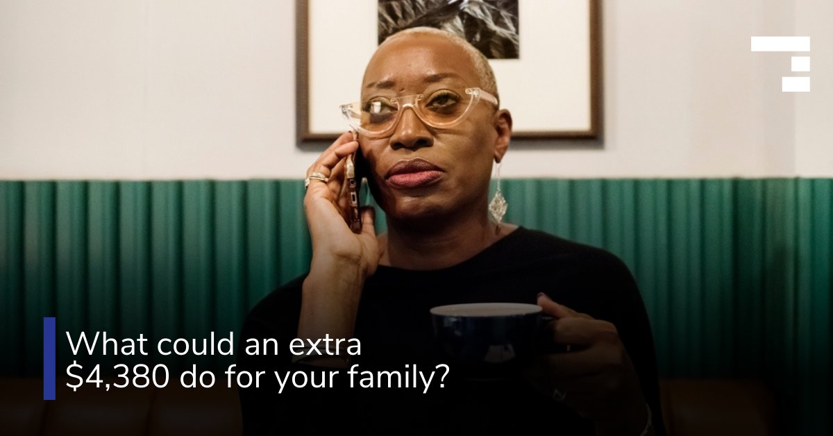 If you had a chance to receive $4,380, would you take it? With the expanded #ChildTaxCredit many Black families have a chance to receive an average of $4,380.

Check your eligibility and share this post to encourage family and coworkers to do the same: bit.ly/3KrPoFm