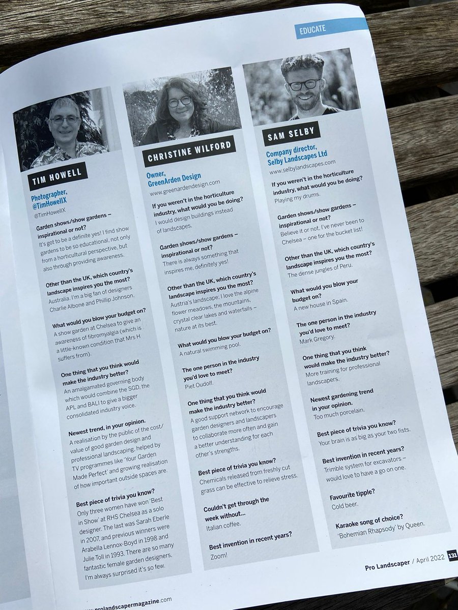 Check out the April issue of <a href="/ProLandscaperUK/">Pro Landscaper</a> and read <a href="/GreenardenD/">GreenArden design</a> founder's <a href="/GardenDesign123/">Christine Wilford</a> interview in The Little Interview. A nice little piece.
issuu.com/eljays44/docs/…

#landscaping #gardendesign #gardendesigner #plantingdesign #inspiration #gardens #gardening