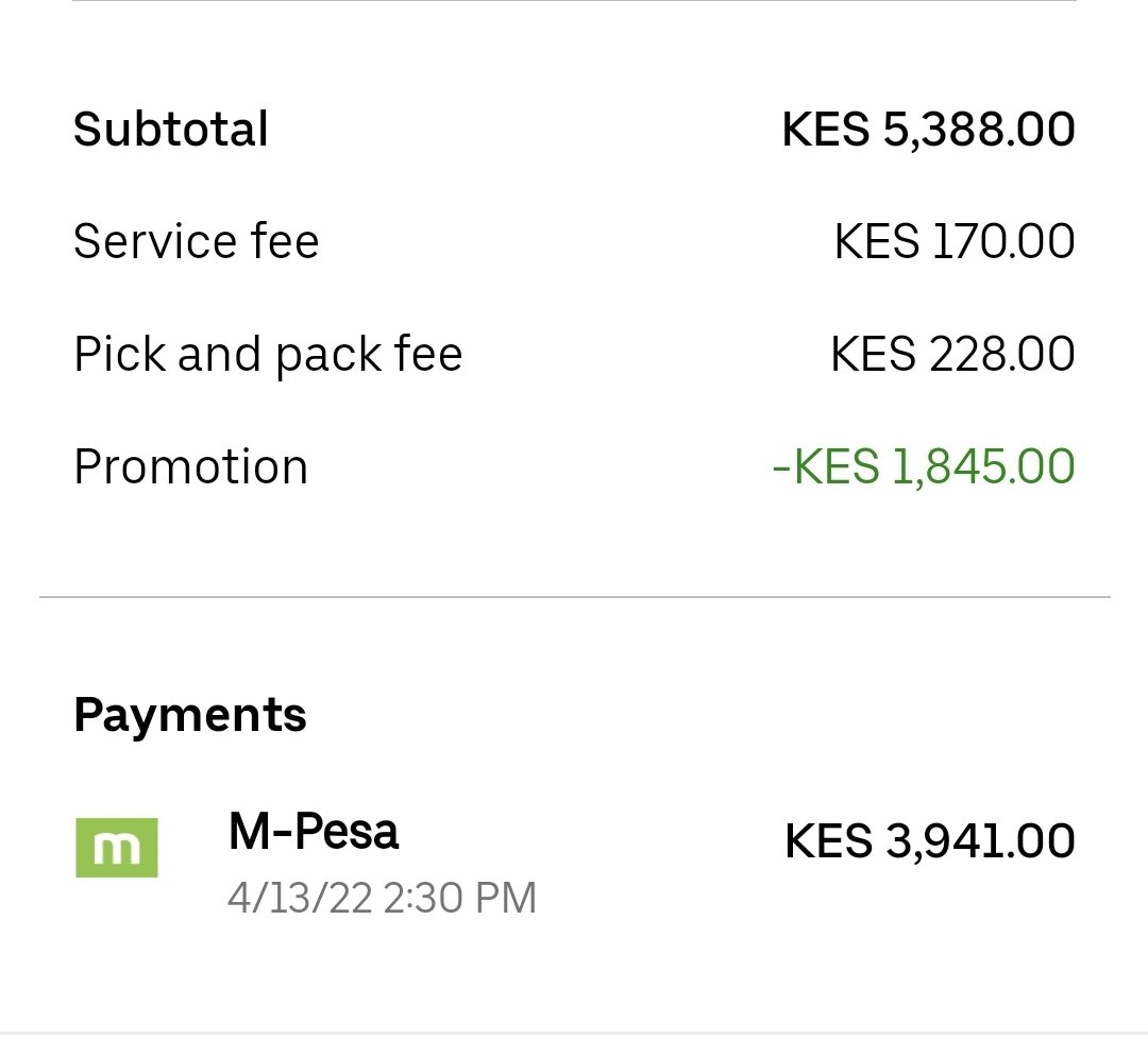 EmmanuelVerity's tweet photo. #ubereats had promotion today. Who doesn't like a good deal?😊 ordered &amp; paid only for Nick Wepukhulu kucheza kama yeye na kupotea na shopping pap🤣 I understand people are hungry lakini unaiba shopping siku kuna deal kweli. Kuwa mtu mzuri Nick
@ChandaranaSuper
 #lowerfoodprices https://t.co/JQrq43vMls