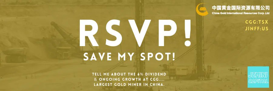 #Join us for our 2021 year end results #webinar CLICK 👇👇👇 buff.ly/3Ko6NOV

✅ #SPECIAL #Dividend 6️⃣%
$CGG.TO $JINFF $2099.HK $JI3.FE #StocksInFocus #gold #copper #silver