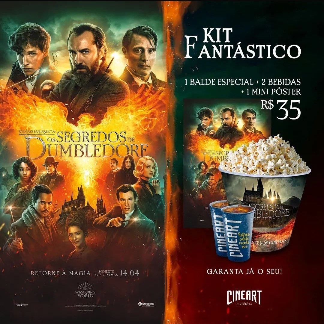 🚨 É DO BRASIL.

Olha que bacana: A Cineart mandou avisar que HAVERÁ BALDE especial de Animais Fantásticos em todas as redes no Brasil. Além do balde, um mini pôster. Quem aí vai querer?

#FantasticBeasts 
#SecretsOfDumbledore