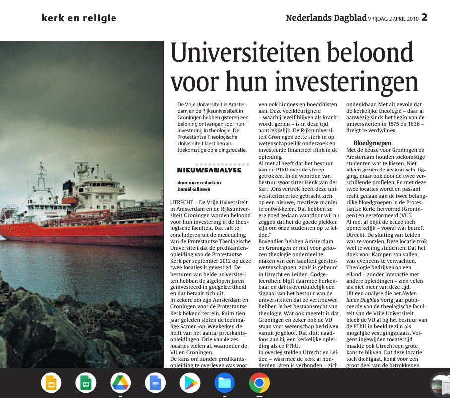 danielgillissen's tweet photo. Zou #Trouw de verhuizing van #PThU nu weer al (1-)aprilgrap zien? 😉 #plaagstootje #1april #2010 @PThU_NL @ndnl https://t.co/YOHDmQBOCP