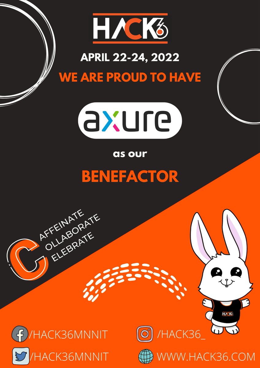 hack36mnnit's tweet photo. Our benefactor, Axure RP (@axurerp), is a wireframing, rapid prototyping, documentation, and specification software tool aimed at web, mobile, and desktop applications.
https://t.co/QRgQLN7snq

#UnchainTheHacks
#Hack36
#MNNIT
#Hackathon_MNNIT
#Hackathon

https://t.co/rCpONHFcMU https://t.co/kuTawp6Ayy