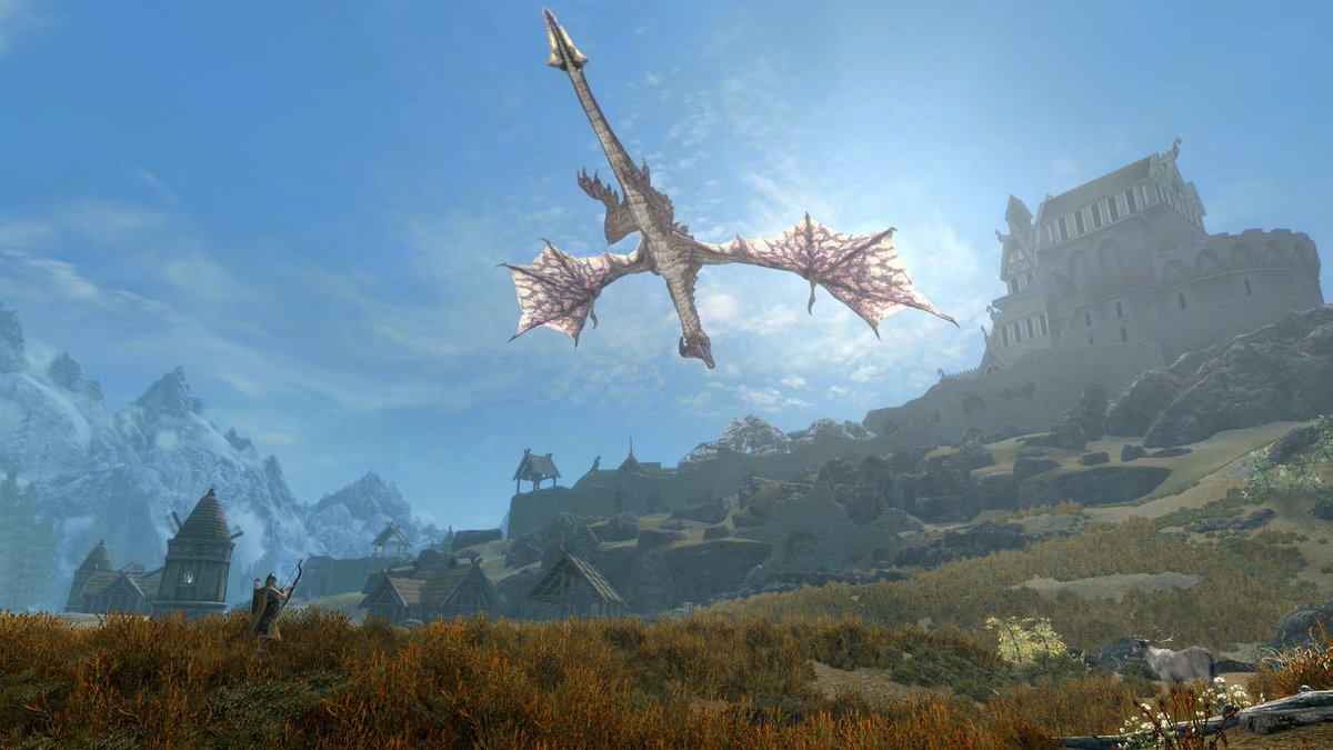 Happdragon's tweet photo. More dragons. Of course. 😊 #Skyrim #Skyrimmods #SkyrimSE #elderscrolls #ElderScrollsOnline #ThePhotoMode #PhotoMode #VirtualPhotography #TheCapturedCollective #Pnkfam #VPEclipse #VPGamers #VGPNetwork #VPRT #VPContext #VGPUnite #VGPNetwork #VGPWednesday https://t.co/gi4QsrevtN