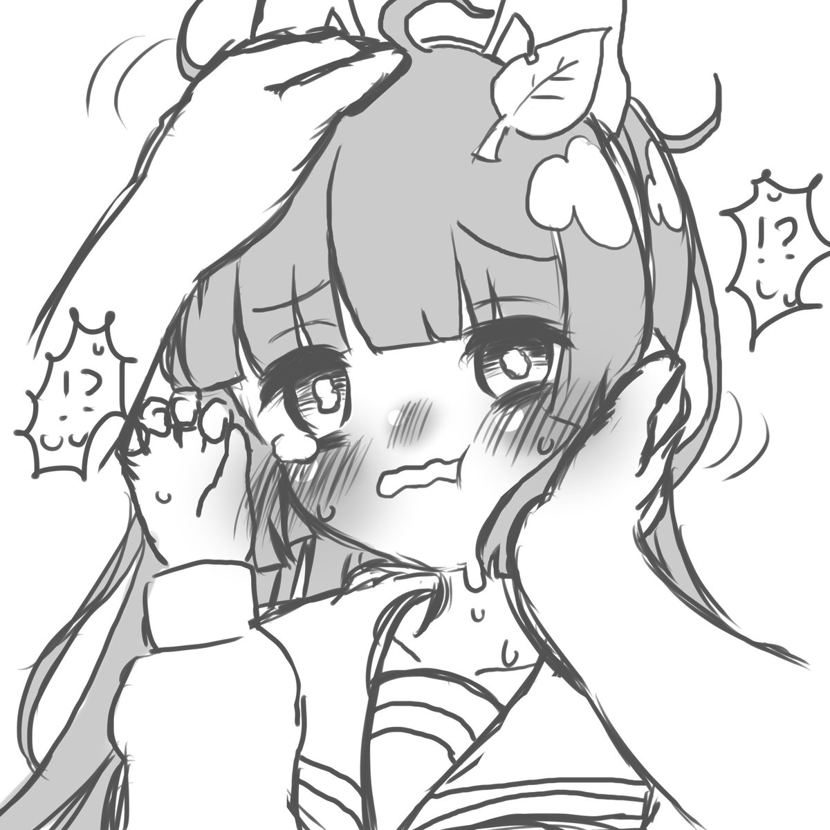 #ラクガキブルアカ 
ミユちゃんわっしゃわしゃに撫でたいじゃん 