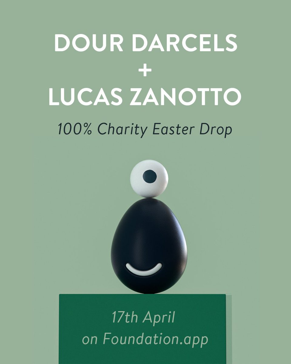lucas_zanotto's tweet photo. DOUR DARCELS MEETS LUCAS ZANOTTO - a 100% charity Easter drop!

Easter Sunday on @foundation 

@dourdarcel https://t.co/fJaCGVW0yt