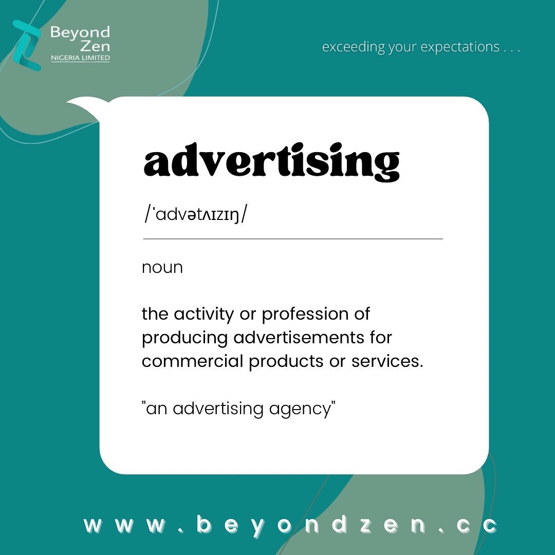 beyondzen_ng's tweet photo. Advertising can be seen as the art of brand storytelling. It’s telling the world what you’ll like them to know about a product,or your business generally. 
What story will you have us tell to promote your business?
Contact us,Let’s help you tell that story to the right audience! https://t.co/0UalxisU9j