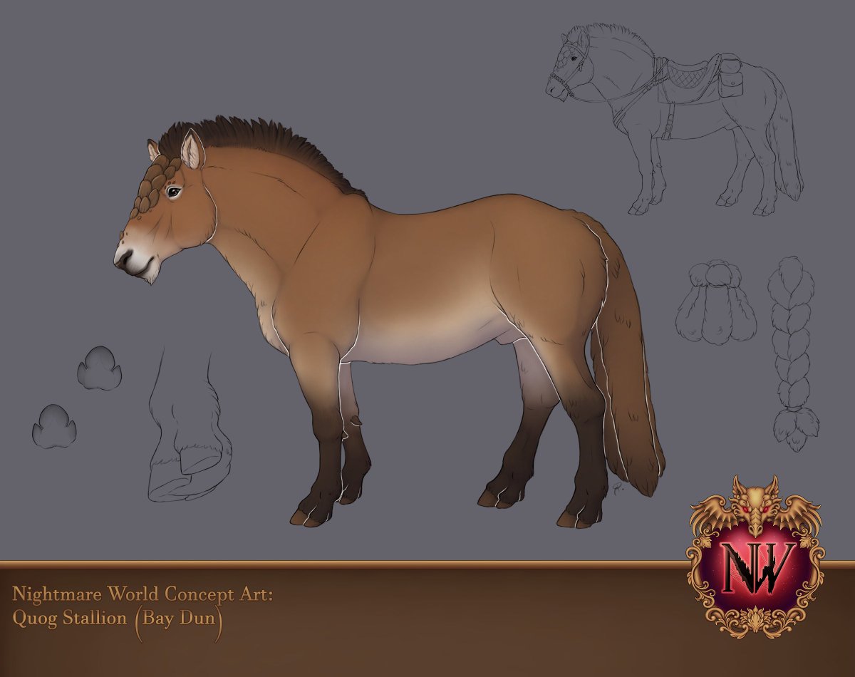 You will have a NIGHTMARE taming the Quog ‼️

The Quog is a horse like creature with three tails, three toes, and chitinous plating over their heads. Males have mildly venomous spurs on their forelegs so Beware. 

#NightmareWorld #UnrealEngine #madewithunreal #Neighhhh