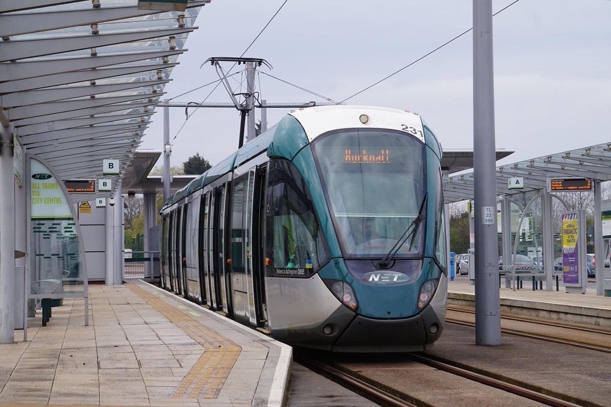Nottingham Express Transit <a href="/NETTram/">NET Nottingham Tram</a> at Toton Lane yesterday.