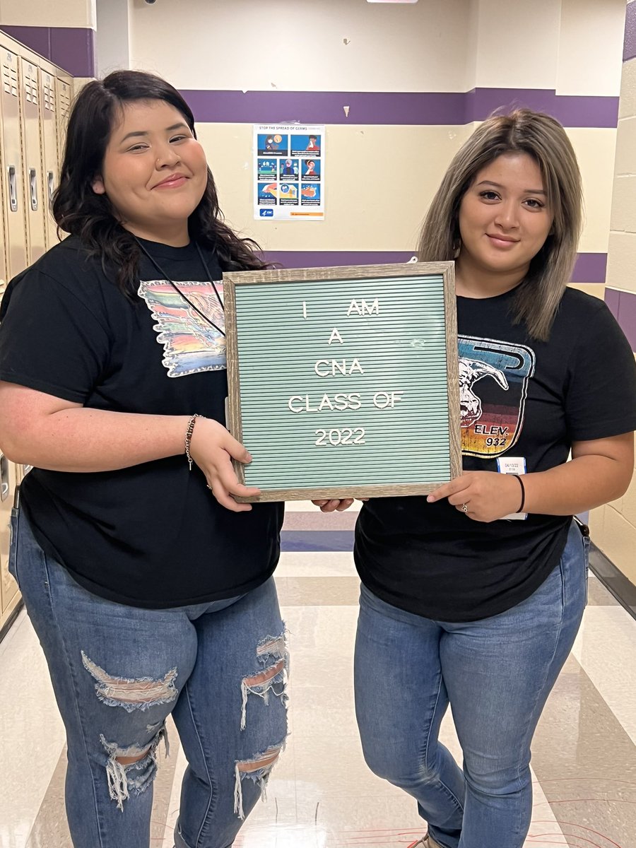 HealthAhs's tweet photo. Congratulations Hannah Campos and Alexis Hernandez! They passed their nurse’s aide certification. https://t.co/iCGhMoMGLU