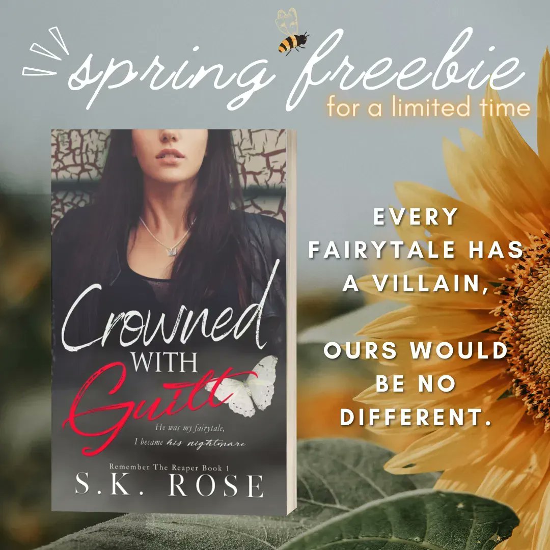 authorskrose's tweet photo. ❗️FREE BOOK ALERT❗️ 
Spring has sprung so what better time for a Spring freebie! My angsty, dark fairytale Crowned with Guilt is free on Amazon for a limited time. 
↠https://t.co/w0uMvEyHd9

#freebie #freebook #romancebook #angst #darkromance #springsale #bookstagram https://t.co/08qsAaeBd9