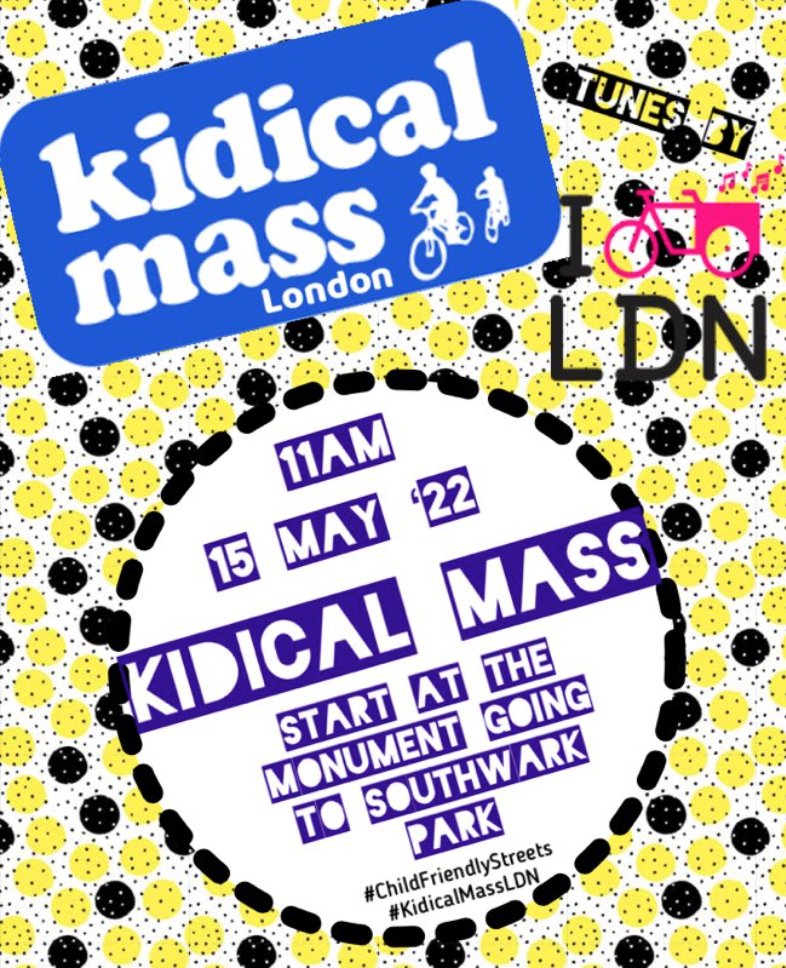 Anyone in London in May look whats happening, Kidical Mass...
We regularly have kids on our Oxford Critical Mass, lets see if we can get a few more along on the next ride, which is happening on the 29th of April..  Start massing from 6:15 and we ride at 6:30 in Broad Street.