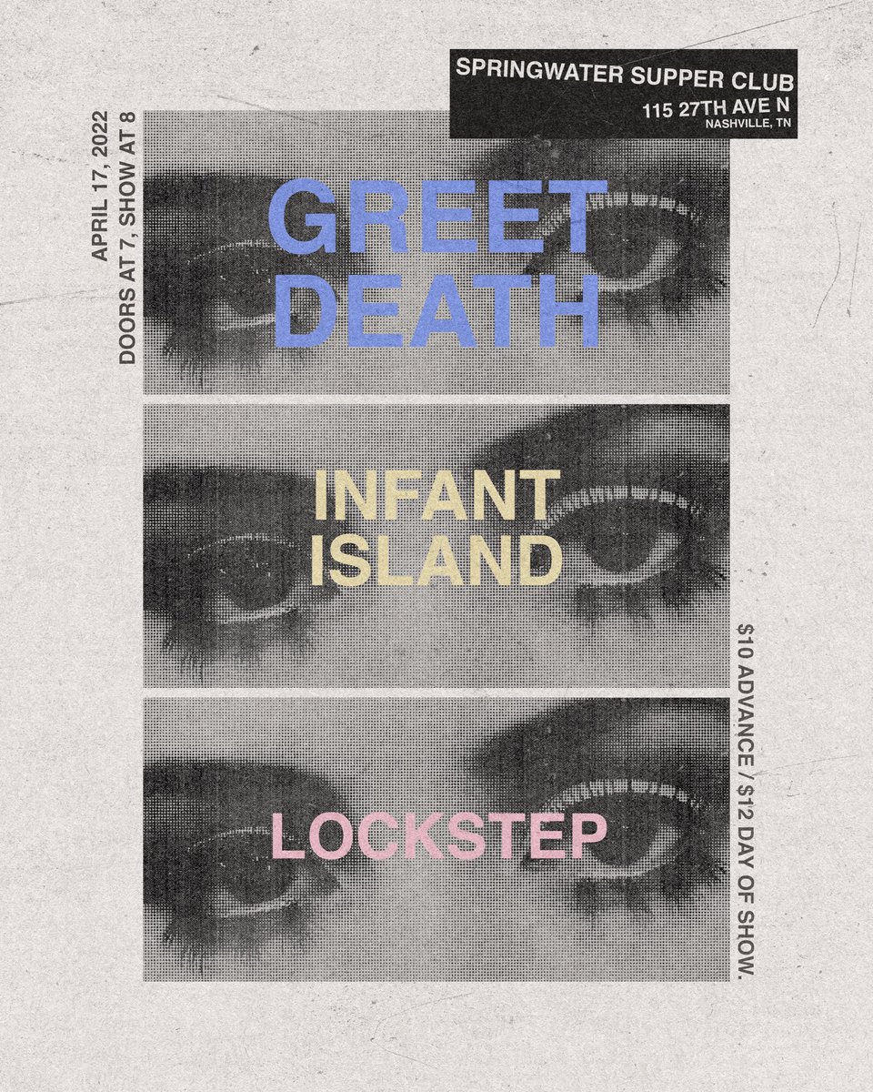 Coming up this Sunday with @deathbois and @infantisland!