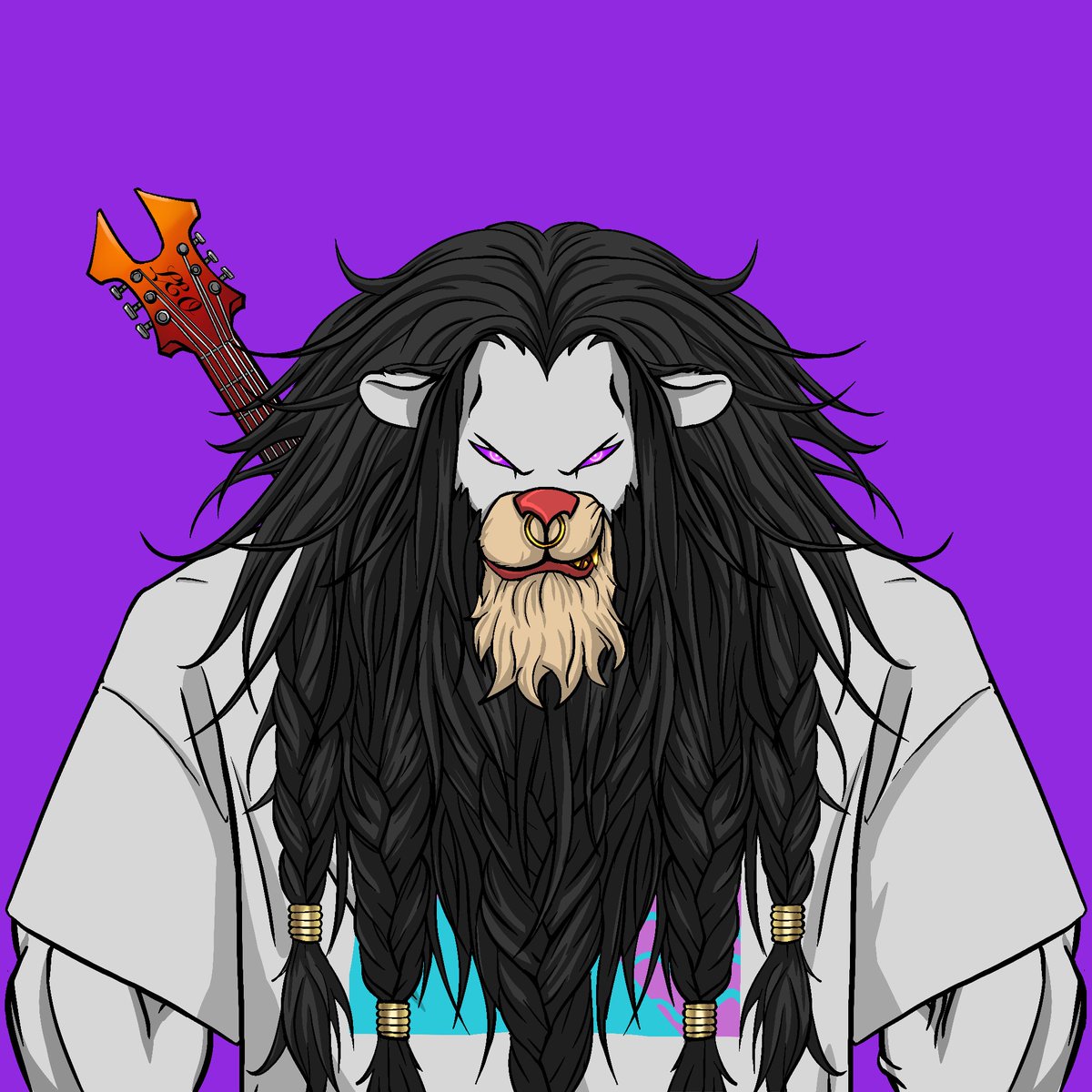 ☀️ Daily Sneak Peek👀🦁
Background:Strong Magenta
Skin:White Crystal 
Weapon:Rock Electric Guitar 
Body:White T-shirt
Eyes:Goth Dragon Eyes 
Mane:Night Hunter
Mouth:Nose Ring
 
🎁 Giveaway 
1 Tough Lion NFT

1️⃣ Like &amp; RT
2️⃣ tag 3 friends
3️⃣ follow @ToughLions1111