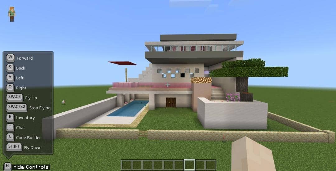 ansadwyh's tweet photo. Done with my #buildingchallenge .So this is my dream house @mimmasayuti @nodooley @aaronmaureredu i really enjoy played Minecraft Education Edition
#MinecraftEdu 
#GuruTwitterIPGKBM
#FutureReadyLearner https://t.co/MfvgztDL1X