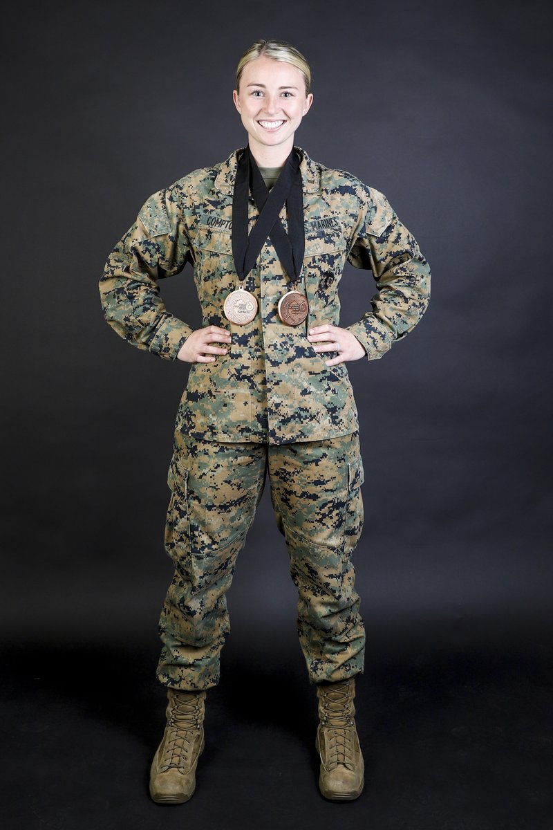 USMC's tweet photo. #MarineCorps 1st Lt. Riley Compton and Staff Sgt. John Stefanowicz Jr. were named the Marine Corps Athletes of the Year for 2021.
The Athlete of the Year is awarded to active-duty Marines who demonstrate the best the Corps offers, both in sport and the embodiment of #USMCValues. https://t.co/euau35bwND