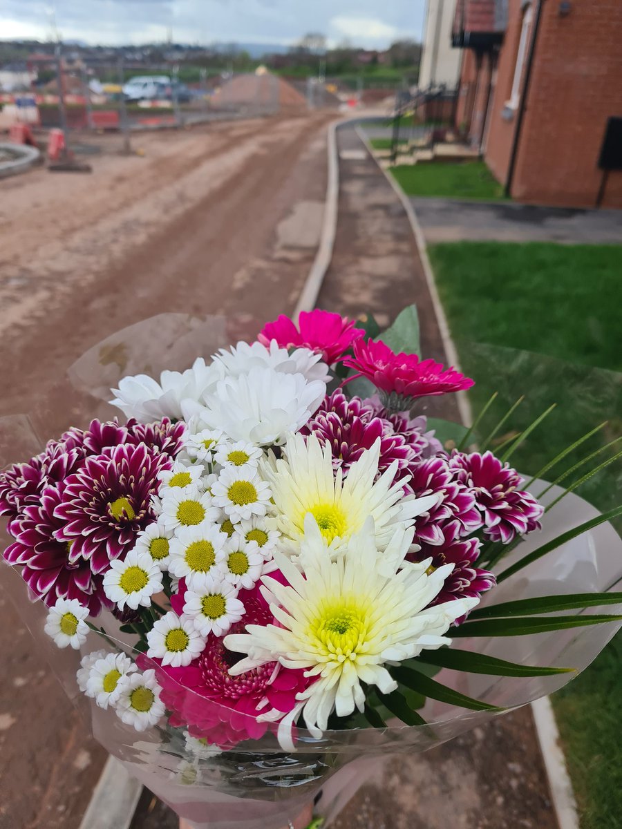 EricaHillmanSW's tweet photo. Another successful day moving in 7 households to their new homes in Ross on Wye 🏡 Big thanks to @landg_homes for getting these delivered and handed over today 🏘 Also a lovely surprise receiving a bunch of flowers from a resident as a thank you 💐 #affordablehousing #socialrent https://t.co/WQ3IxAdwbX