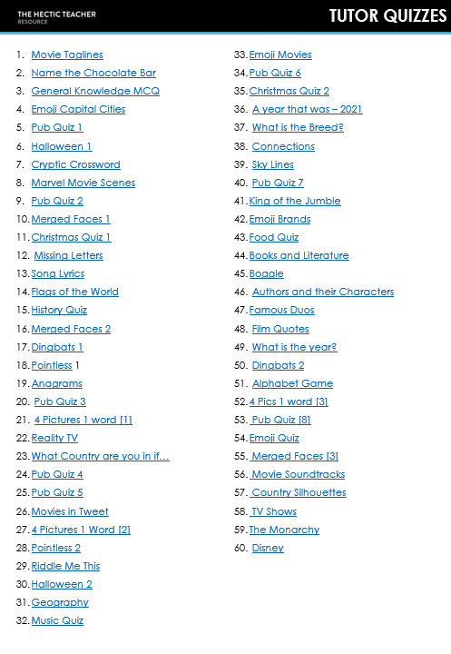 HecticTeacher's tweet image. #FormTime #FormTutor 
A day of quiz making means I now have 60 tutor quizzes on MSForms. 

You can get them from my website but it is password protected to prevent tutors &amp;amp; students at my school from cheating. 

Just DM me and I will give it to you. 

thehecticteacher.co.uk/2019/07/26/tut…