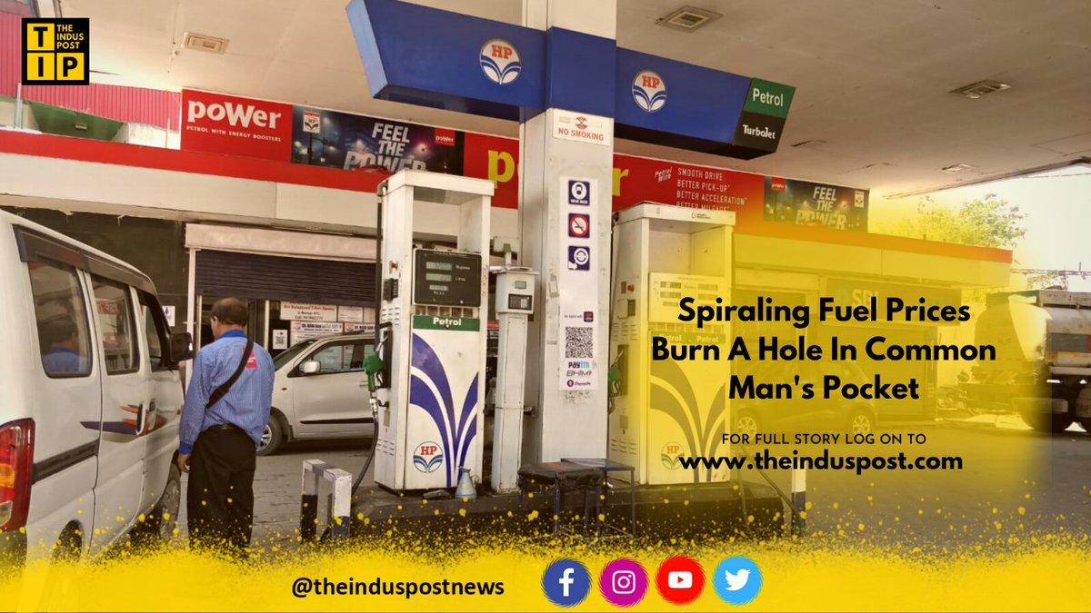 IndusPostNews's tweet photo. Spiraling Fuel Prices Burn A Hole In Common Man's Pocket
https://t.co/QXfgsj309I
#petroldisealhike #kashmir #110perliter #Governmentofindia #Inflation #LGmanojsinha #Petrolhike14thtime #March22 #Theinduspost #Barathpetrolem #HP #indianoil #Mashkoorakhan #breakingNews https://t.co/sqCe3aCyMq
