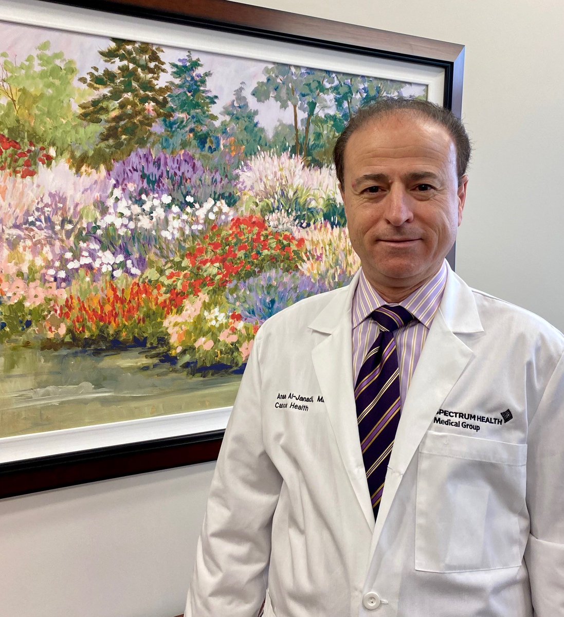SpectrumHealth's tweet photo. Congratulations to Anas Al-Janadi, MD, on being named a 2021 Advocacy Champion at the #ASCOAdvocacySummit for your continued work to improve access to care for all patients with cancer. #TeamSpectrumHealth https://t.co/r5xF4IFQkT