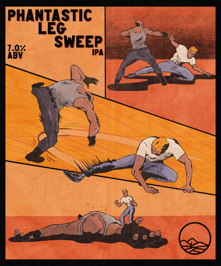 Next up in the Phantasm series is Leg Sweep.

Phantastic Leg Sweep is a Mosaic and Motueka double dry hopped New England IPA. It's luscious and soft with tropical flavors of pineapple and grapefruit pith.

New to the taps today!