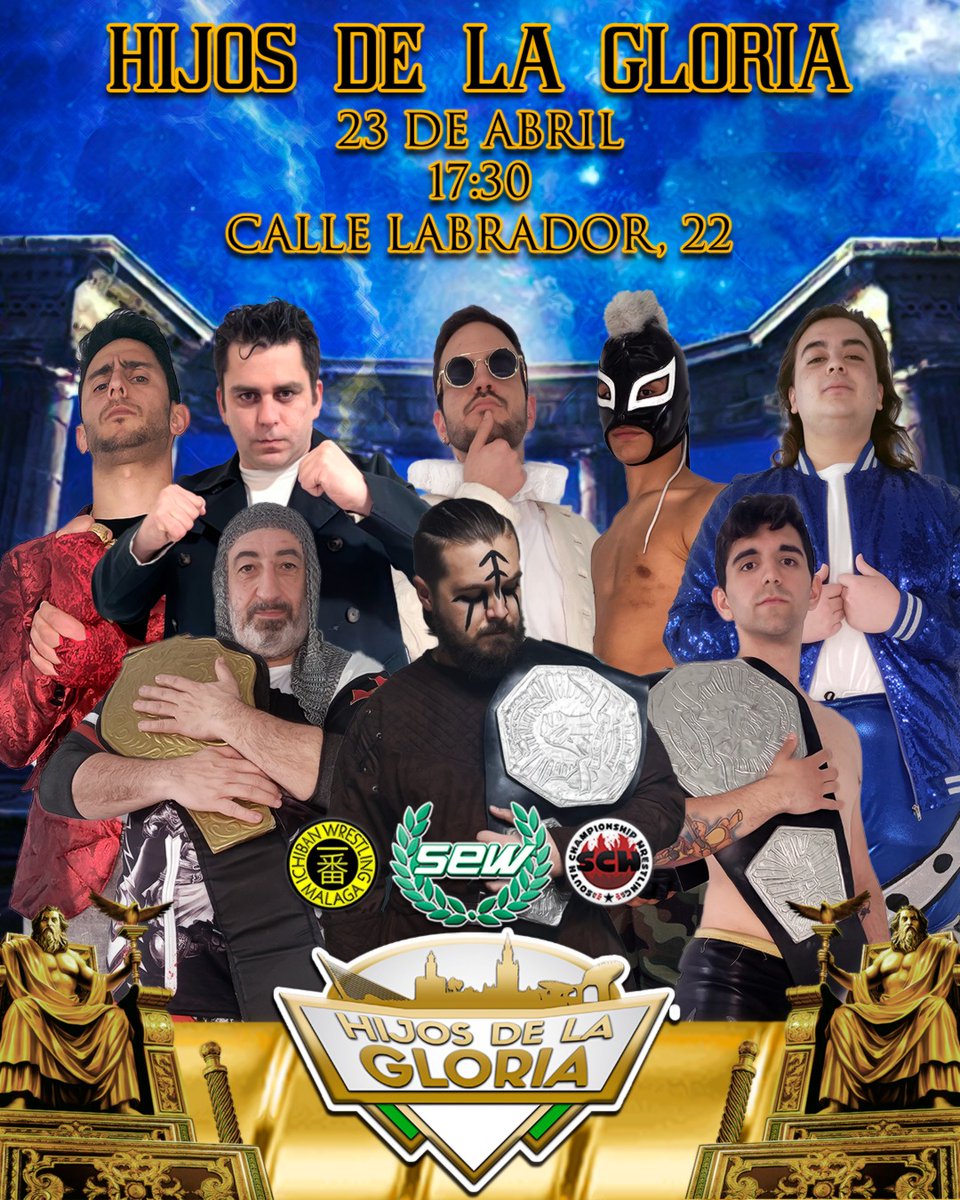 andaluciawrestl's tweet photo. 🌺 HIJOS DE LA GLORIA 2022 🌺

💚 SÁBADO 23 DE ABRIL 
🚪APERTURA: 17:00 h
⏰ COMIENZO SHOW 17:30H 
📌 C/LABRADOR 22
🎟️ENTRADA INVERSA

👀 Estad atentos a nuestras redes sociales para no perderos nada.

SERÁ UN SHOW LLENO DE SORPRESAS.
QUE NO TE LO CUENTEN https://t.co/i61DMGfpzD