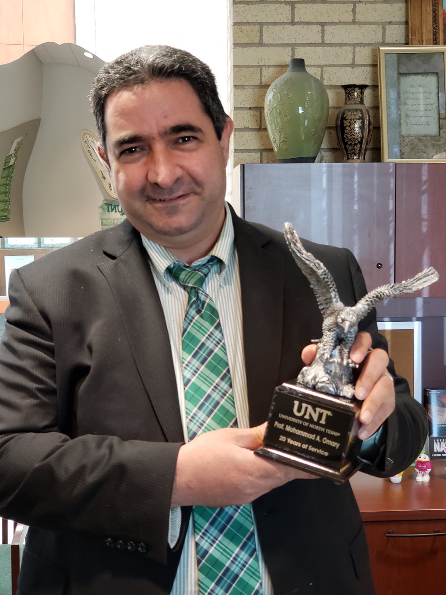 UNTChemistry's tweet photo. Congratulations to Dr. Omary for his 20 years of service with UNT! What a milestone! Thank you for your service.
#UNTChemistry #UNTCOS https://t.co/g4myABbCW6