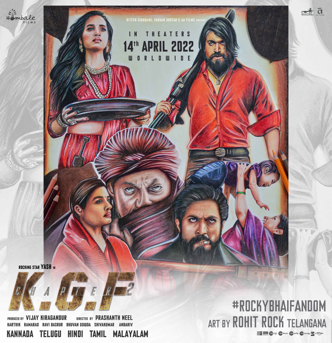 KajalJhaqueen's tweet photo. #KGFCHAPTEROne of the artwork as named OTHERS its typed with the wrong name make sure Its mine ( PRAFULL ) from KARNATAKA and named as ROHIT From TELAGANA @KGFTheFilm @hombalefilms @KRG_Connects #RockyBhaiFandom #KGFFandom #KGF2 #KGFChapter2 #KGF2onApr14 #KGF2InCinemas #Prashanth https://t.co/ev8Z4sF6jn