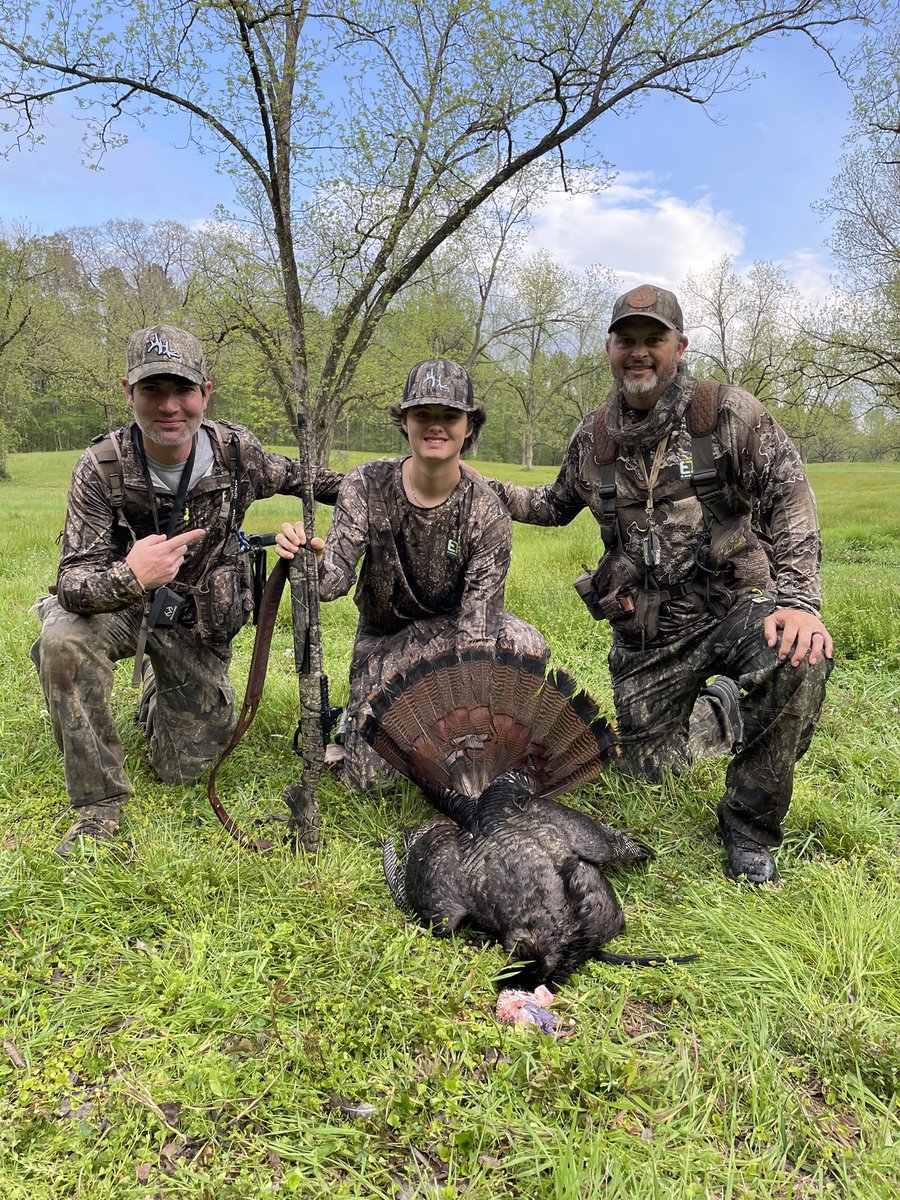BoogerBottom's tweet photo. My son Macoy busted one with one his favorite turkey hunters this morning @CulpepperJr 
It’s crazy to think I’ve hunted with Phillip since he was Coy’s age!
I’m so amazingly proud of both these men! 
Nothing better than seeing the people you love successful! #bonecollector https://t.co/nYApkve9lj