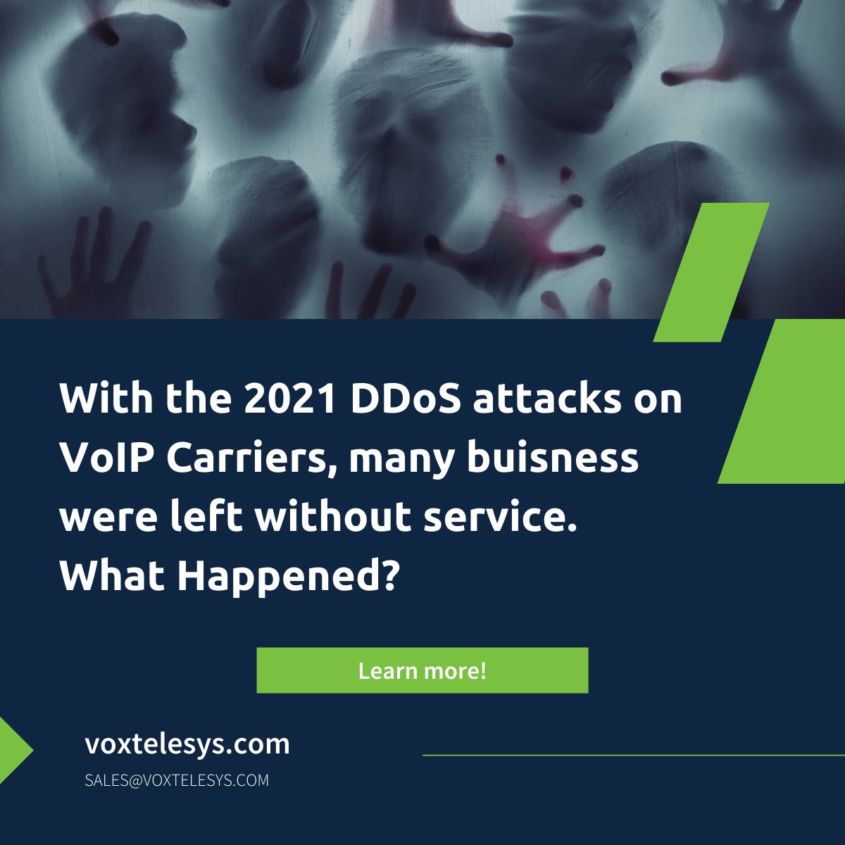 voxtelesys's tweet photo. It's been almost 6 months since the attacks last year on SIP Trunking/VoIP Carriers across North America. What happened?
#ddos #siptrunking #asktheexperts #businesssolutions #explainit #smallmediumbusiness #itintegration #3cx"
https://t.co/9yQKFe4i40 https://t.co/97hV4757eb