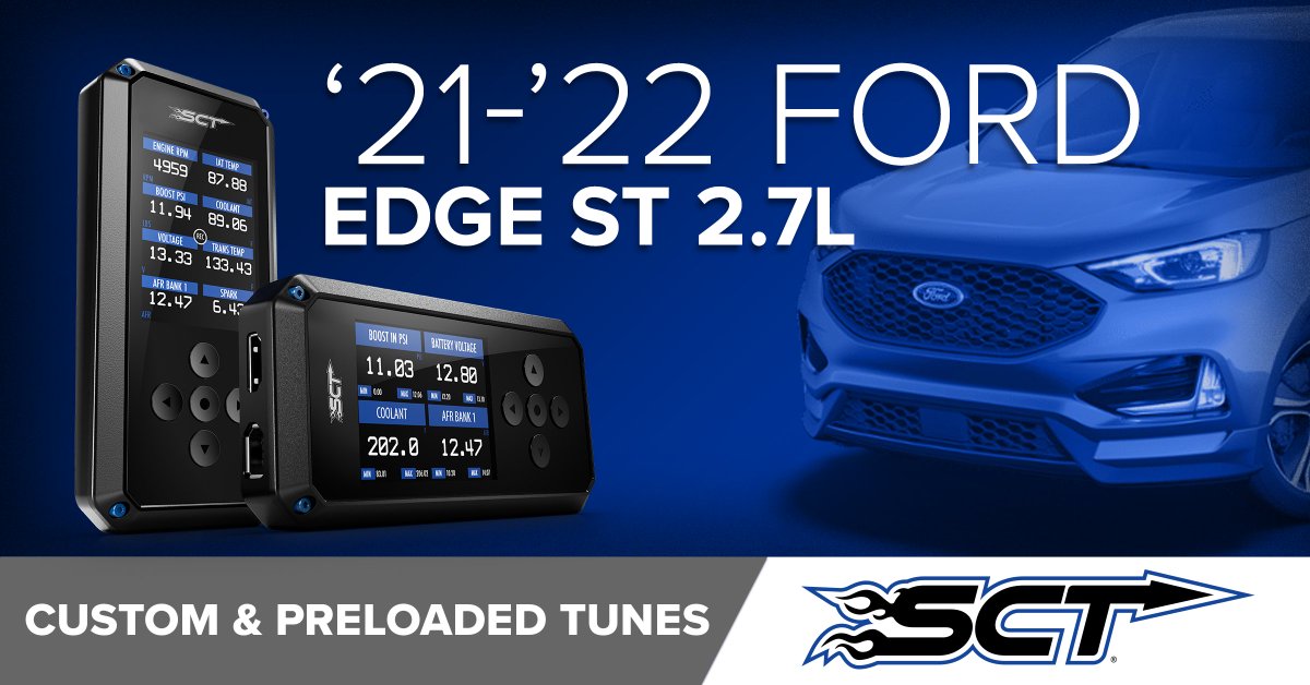 SCT Performance (@sctperformance) on Twitter photo You've waited long enough!  Custom AND preloaded tunes are now available for the '21-'22 Ford Edge ST 2.7L!  Get more information at join our custom dealer network at sctflash.com You've waited long enough!  Custom AND preloaded tunes are now available for the '21-'22 Ford Edge ST 2.7L!  Get more information at join our custom dealer network at sctflash.com