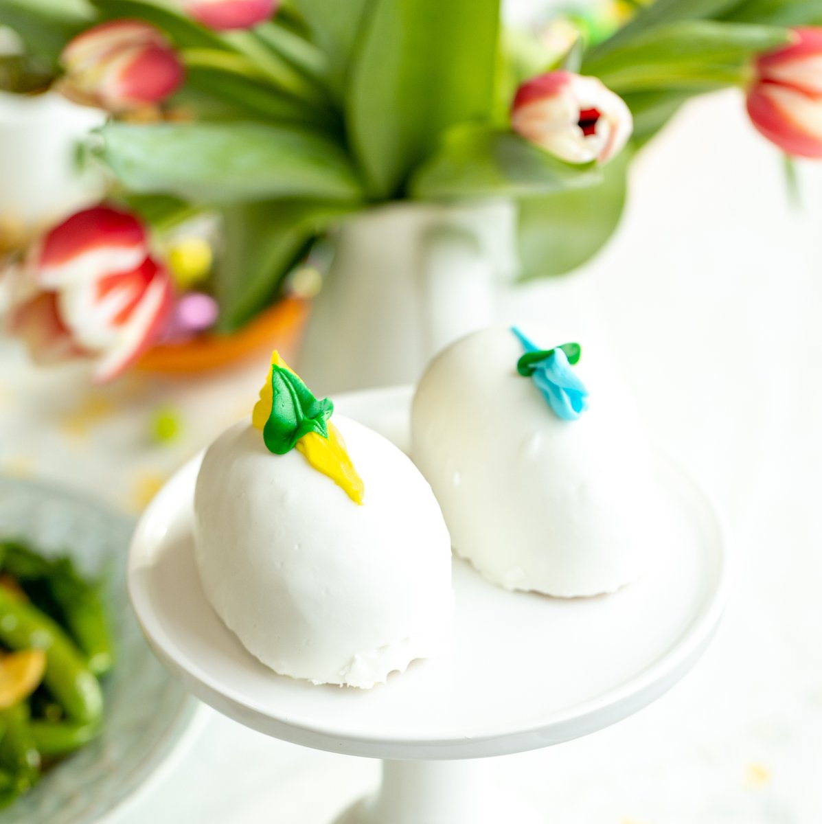 Around for a limited time! Individual mini egg cakes are perfect for everyone at your Easter table. Made locally with traditional yellow cake and fresh buttercream icing. Find it in our patisserie case.