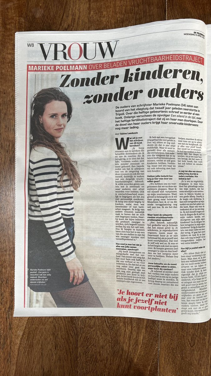 Vandaag in <a href="/telegraaf/">De Telegraaf</a> <a href="/VROUW/">VROUW</a> met #eeneilandindetijd <a href="/prometheusbb/">Uitgeverij Prometheus</a>