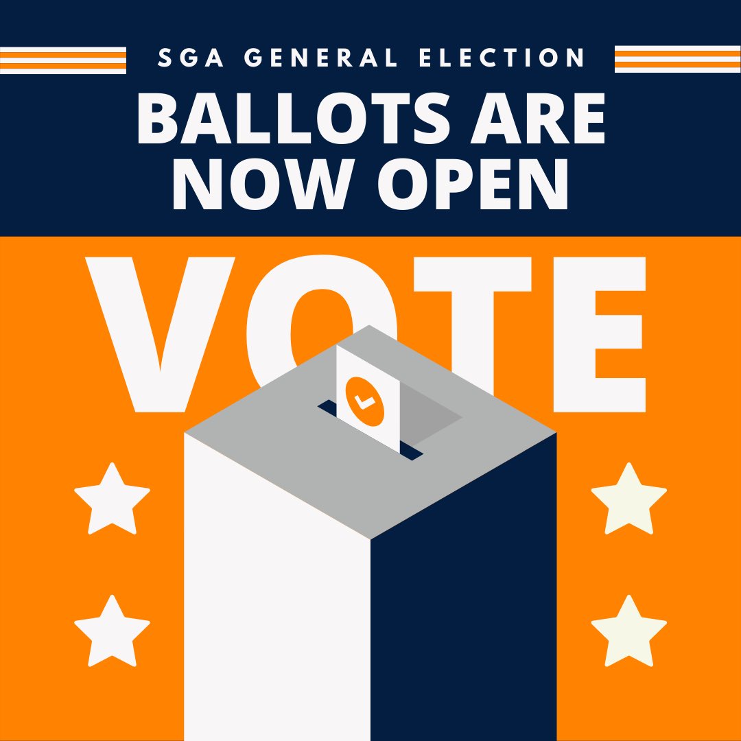 Voting is now open!!! 🗳 Link in our bio!
.
.
It will continue on today and end on Thursday at 5 pm. Good luck to all our candidates!!!
.
.
.
.
#sga #election #miners #utep #senator #president #vpi #vpe