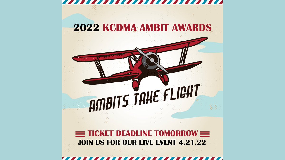 ⏰ AMBIT Awards ticket sales end TOMORROW ⏰

Do you have tickets for our LIVE AMBIT Awards celebration? Don't delay, they are available to purchase here until 4/14: bit.ly/3JsEgao. We want to see YOU there!

Event Details
April 21, 2022 | 5:30-9:30 pm | The Vox Theatre
