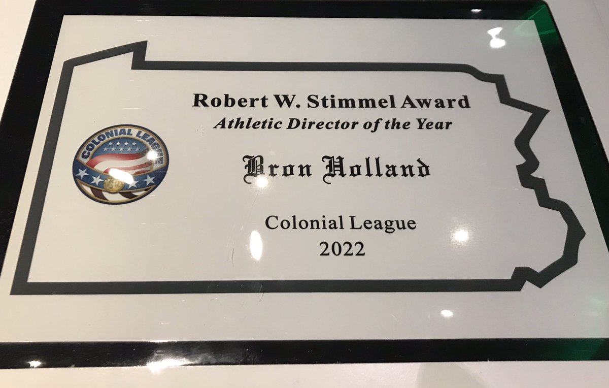 Congratulations to Bron Holland from @SlaterAthletics on being named the Robert W Stimmel Athletic Director of the Year.