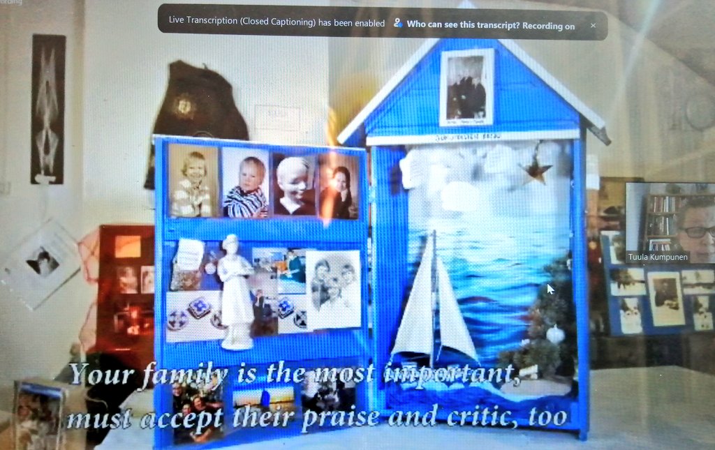 jajickulous's tweet image. Tulla Kumpunen from Finland, shared a Memories House project, showing the making of films depicting the creation of memory boxes. This work had a special emphasis on intergenerational participation.
#PerformingOralHistory
#reminiscence