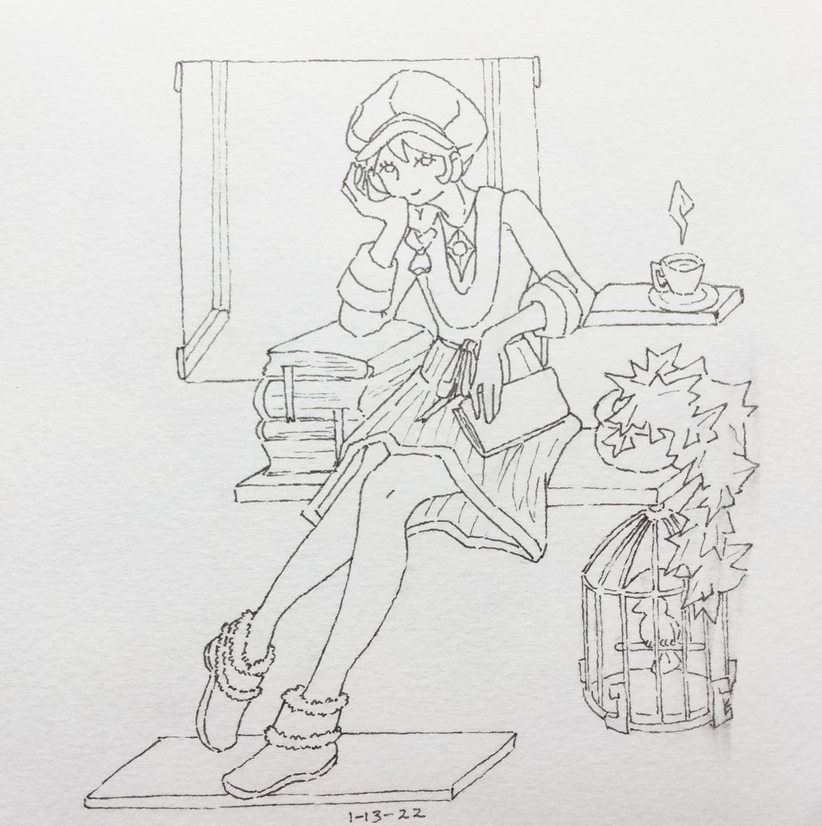 Doodles of my friends' Animal Crossing avatars! Smudges and pencil marks included.