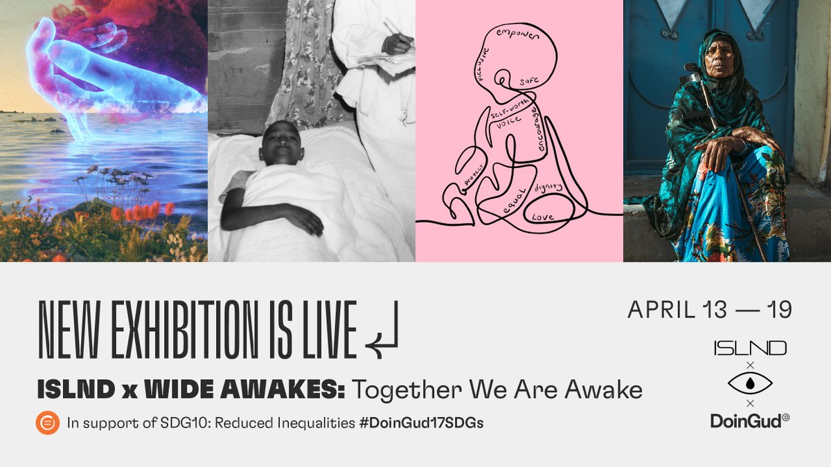 DoinGud ( :D , :D ) (@doingudhq) on Twitter photo 1/ 🌎❤️ #TogetherWeAreAwake is now live! 🎉 - This is a collaboration between <a href="/islndnft/">ISLND</a> and <a href="/WideAwakes/">Wide Awakes</a>
All #NFTs are collecting funds for <a href="/UN/">United Nations</a>’s #SDG10: Reduced Inequalities.
Drop info 🌎❤️👇
doingud.com/drop/islnd-x-w… 1/ 🌎❤️ #TogetherWeAreAwake is now live! 🎉 - This is a collaboration between <a href="/islndnft/">ISLND</a> and <a href="/WideAwakes/">Wide Awakes</a>
All #NFTs are collecting funds for <a href="/UN/">United Nations</a>’s #SDG10: Reduced Inequalities.
Drop info 🌎❤️👇
doingud.com/drop/islnd-x-w…