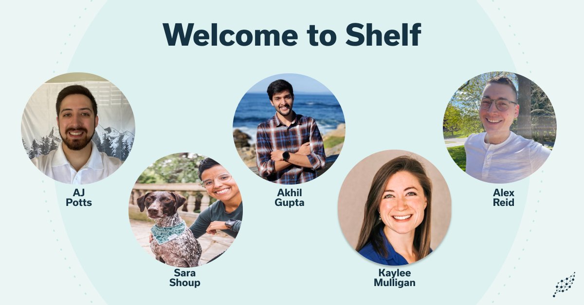 ShelfEngine's tweet photo. We'd like to welcome five new members to our team.
Happy to have you AJ Potts, Sara Shoup, Akhil Gupta, Kaylee Mulligan, and Alex Reid.
We have open positions across the company! Check out our careers page here: https://t.co/m8FPU5K8Vt
#shelfengine #shelfies #lifeatshelf https://t.co/sNgtCzWMLK