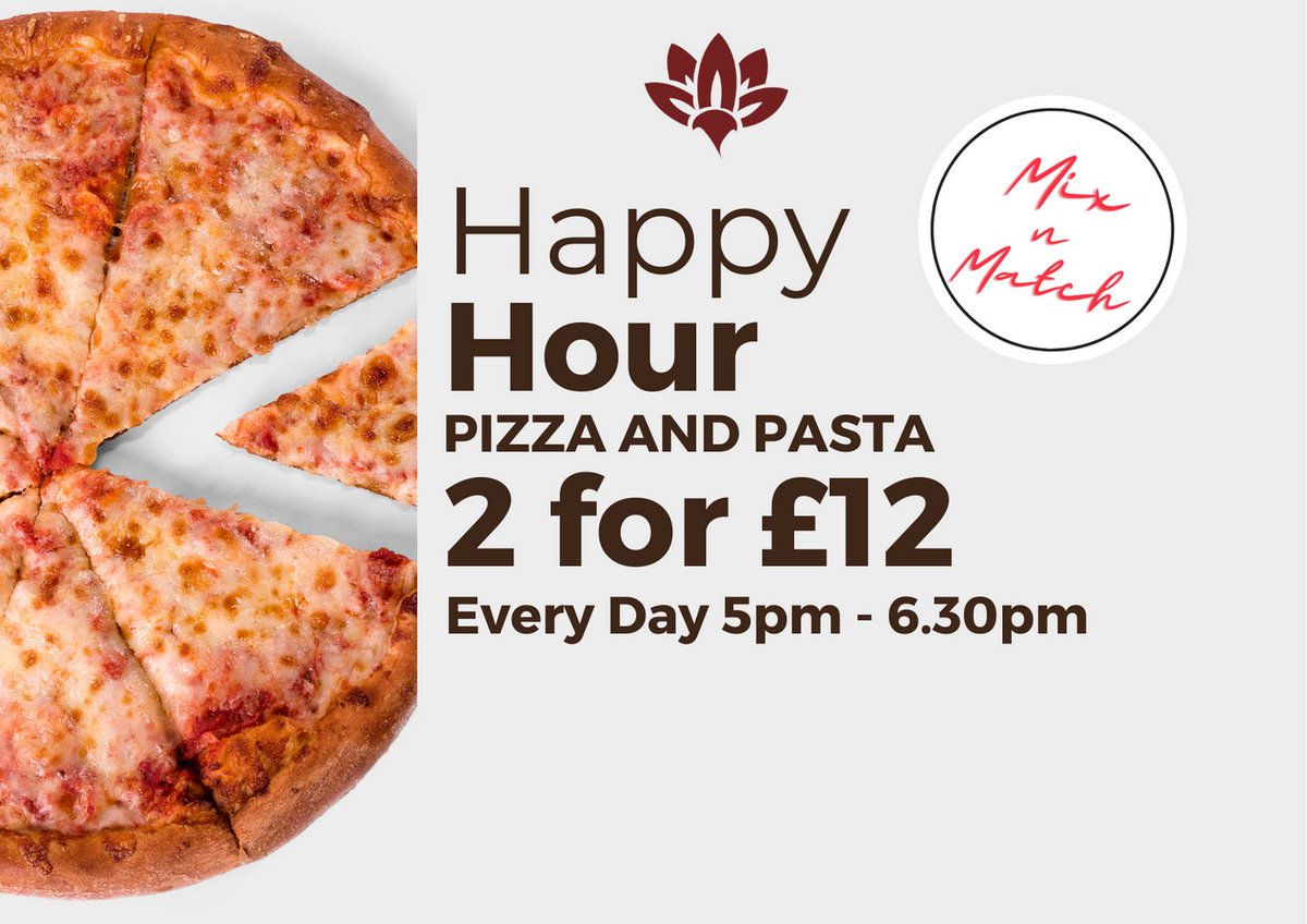 Starting next Tuesday (19.4.22) , we're treating you to this fantastic deal every day of the week!
Book a table on 0191 4889292 or just pop down... we have a great selection of all of your favourites.
#pizza #pasta #deals #offers #Newcastle