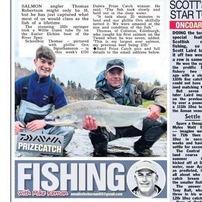 SpeyFishBoard's tweet photo. Great to see a Spey springer being awarded ‘catch of the week’ - particularly since it was such a beautiful fish and caught by such a young angler!
#speysalmon #futureofangling #speyspringer https://t.co/SbSf4h9F9v