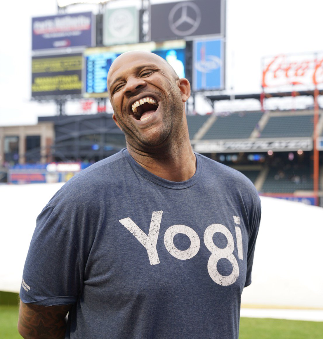 YogiBerraMuseum's tweet photo. Baseball's back and our Yo8i shirt is available in both blue and gray! Grab yours today and hit the stadium in style: https://t.co/68iOlaCks9 #Yo8i #Yankees https://t.co/gL7HIBFJWO