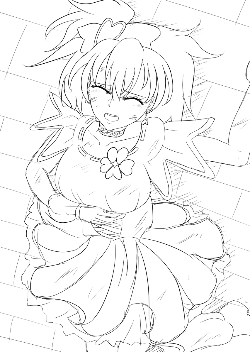 拘束されているのも良いですが、シンプルに倒れているだけというのも良いと思います。 