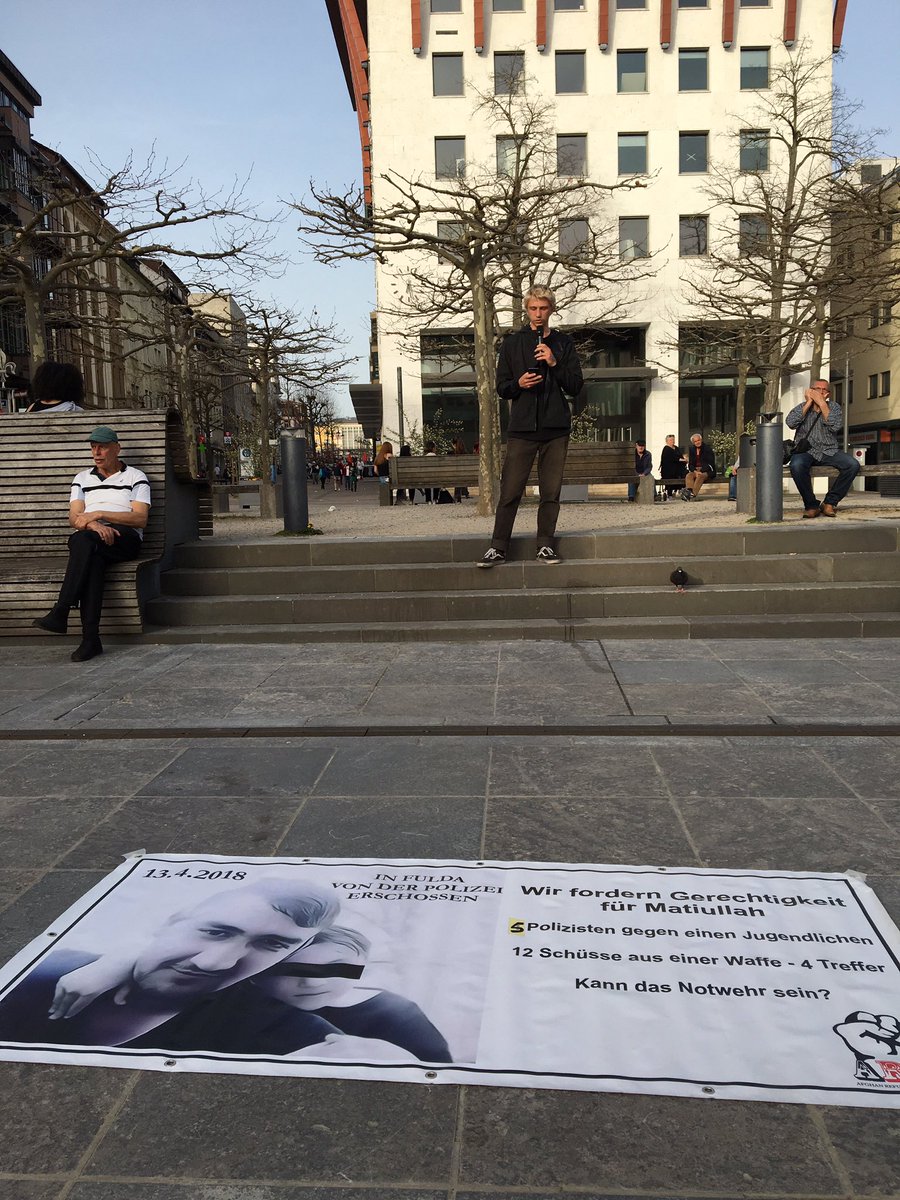 noborder_ffm's tweet photo. In #fulda ist das Gedenken an den Tod von Matiullah J. eröffnet. https://t.co/eaf80n4TYc