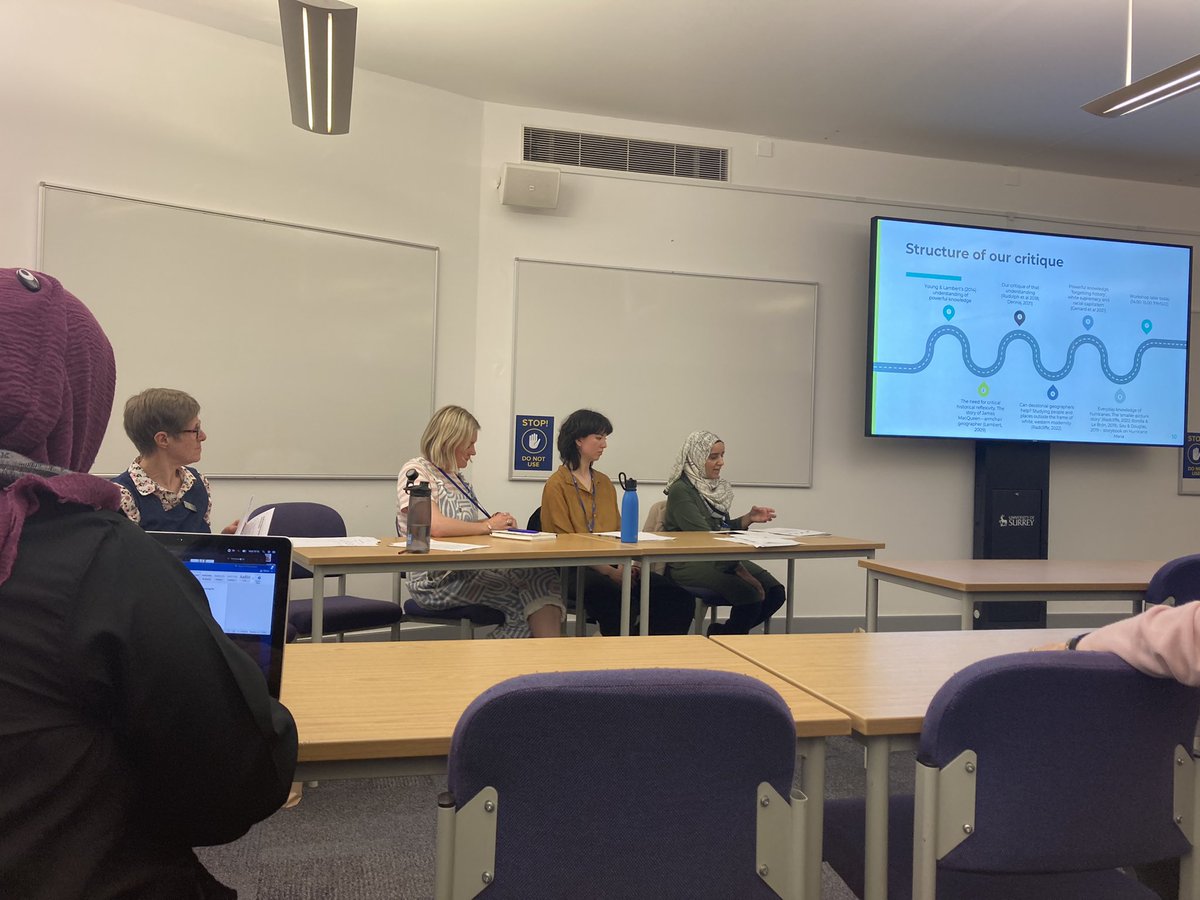 VoicesProject_'s tweet photo. Also attended an amazing session with @DecoloniseGeog about breaking down boundaries between ‘powerful knowledge’ and ‘everyday knowledges’ to make future curriculums that empower the marginalised. Exciting work! So many critical ideas to help develop our resource! #GAConf22 https://t.co/KcbW0OxrKo