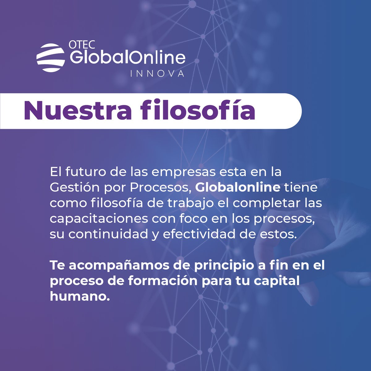 OtecGlobal2022's tweet photo. Nuestra filosofía esta enmarcada en acompañarte de principio a fin en el proceso de formación de tu capital humano.
#formaciónempresarial #otec #sence #cursos #capacitaciones #capitalhumano #miercoles https://t.co/zRdAStck4q