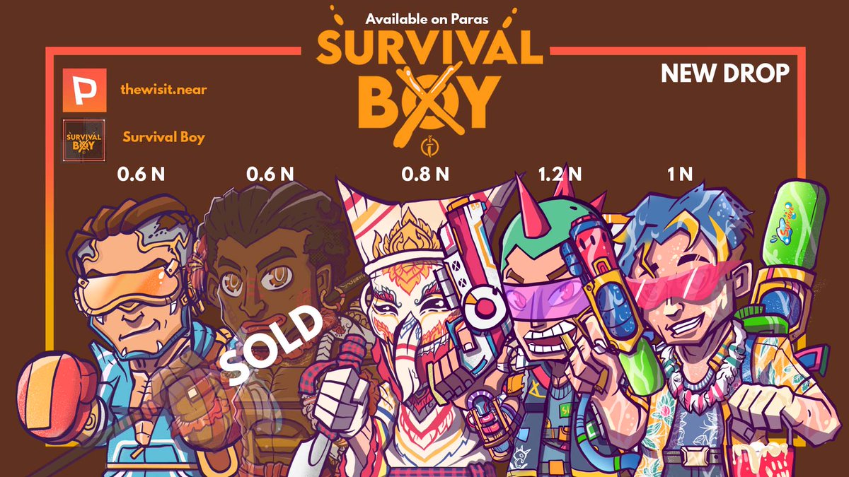 🔥🔥Collection Survival Boy 🔥🔥
NEW DROP 5 Drop
paras : paras.id/collection/sur…
twitter : x.com/TheWisim
discord : discord.gg/zReh2nkR

Thankyou For Support Me

#NFTTHAILAND #NFT #Thailand #digitalpainting #survival #paras #illustrator #ParasHQ