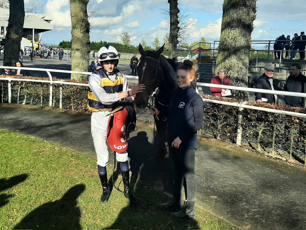 IrishRacing365's tweet photo. Knightlaila & @BenCoen2 after winning @GowranPark1 @JohnnyMurtagh https://t.co/YI8bF7yPHD